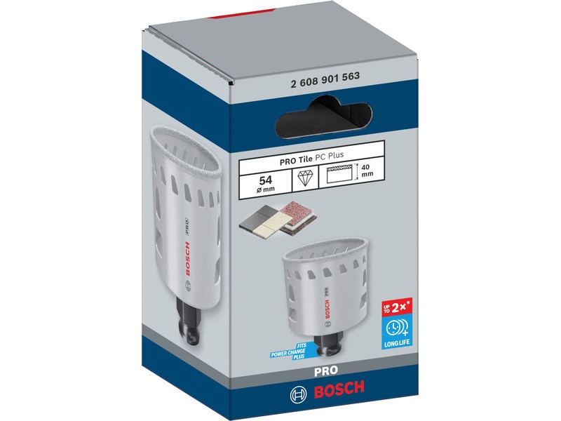 Žaga za izrezovanje lukenj Bosch PRO Tile PC Plus, 54mm, 2608901563